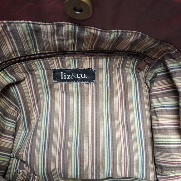 Liz & Co Purse Half Moon Bag Satchel Rosewood Vegan Leather Handbag boho hippie - Picture 9 of 15